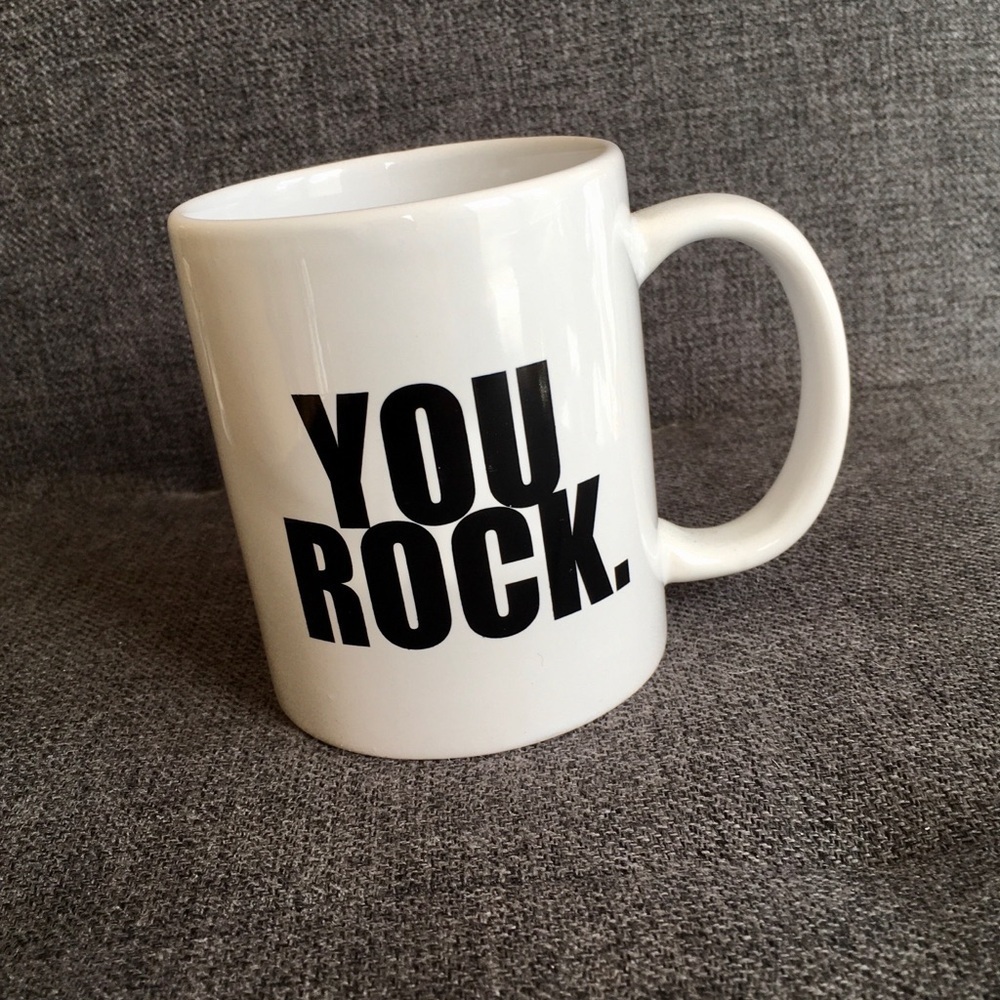 You Rock Coffee Mug White Black 11 oz